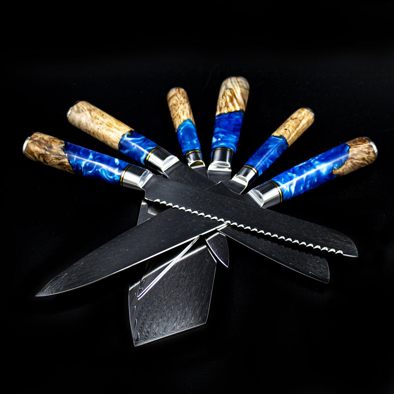 Blue Fury 6 Piece Knife Set