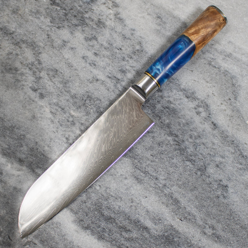 Handmade Damascus Epoxy Kitchen Knives – MORF STEEL