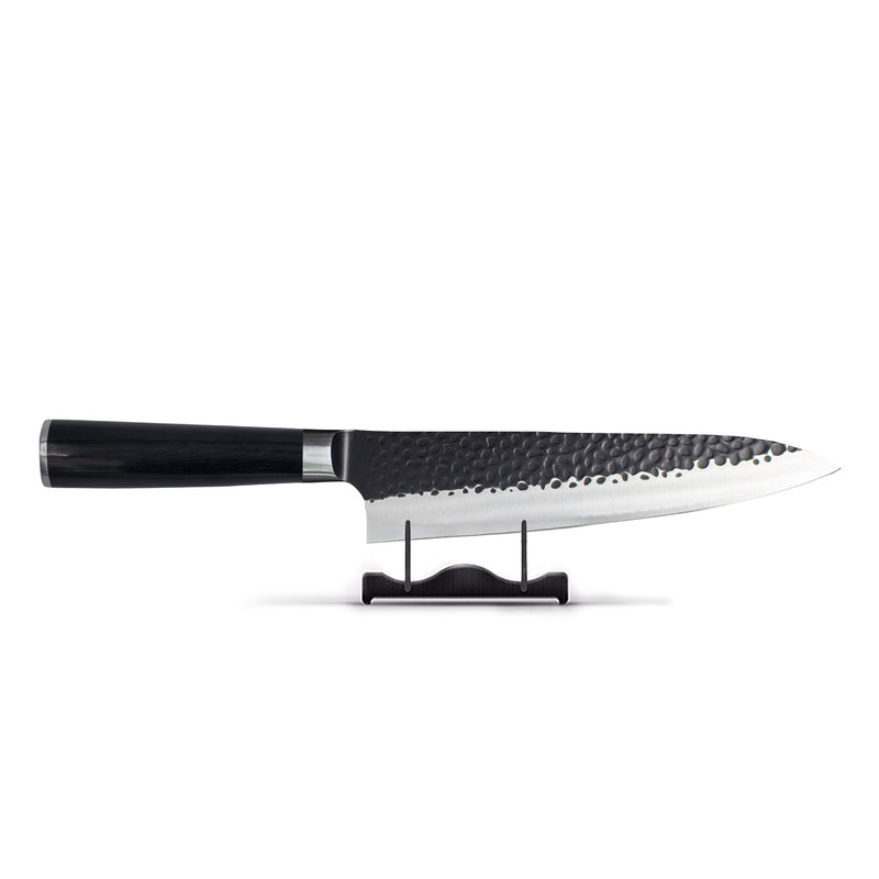 Hammered Stainless Steel Black Series - Chef's knife