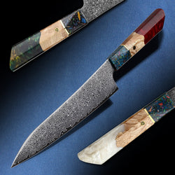 Special Edition - Ruby Epoxy Jewels - Chefs Knife