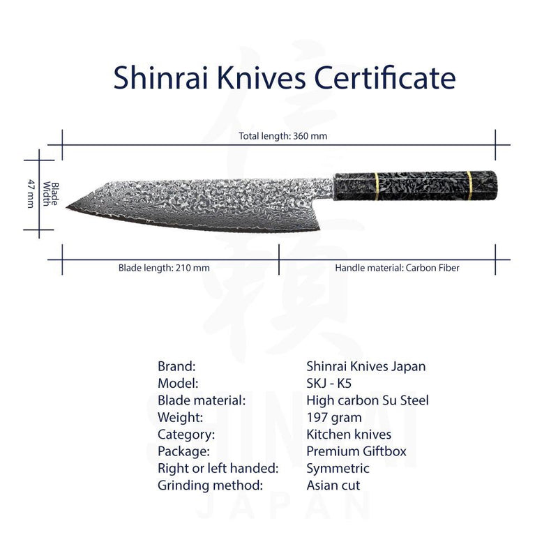 Kiritsuke Octagons Series - Kiritsuke Knife Style 3