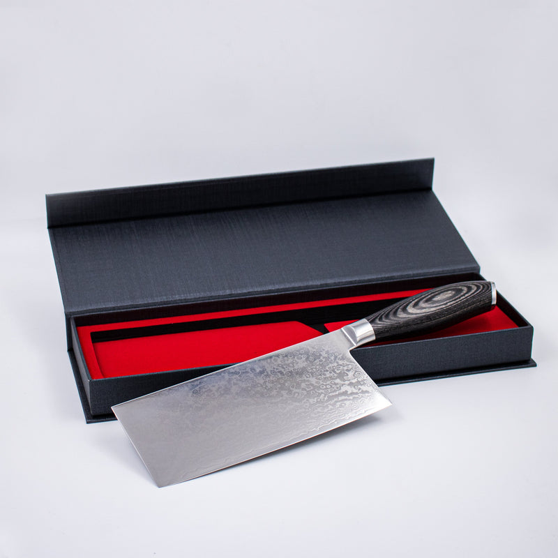 Damascus Pakka Wood Series - Nakiri knife