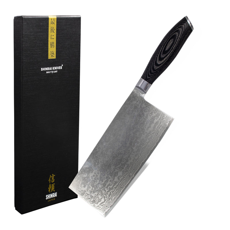 Damascus Pakka Wood Series - Nakiri knife