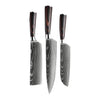 KNIFE SET DAMASCUS PRINT 3-PIECE KNIFE SET