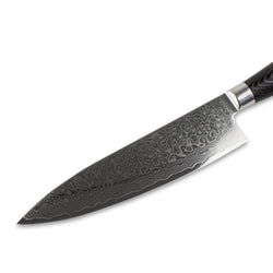 Damast Pakka Wood Series - 6-delige messenset + Acacia houder enkelzijdig Shinrai Japan 
