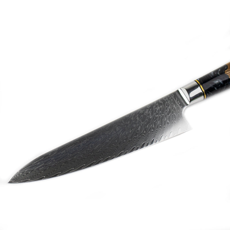 Epoxy Onyx - Damascus Koksmes 20 cm Shinrai Japan 