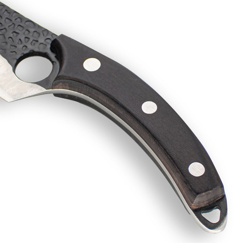 Hammered RVS Gladiator Series - Universeel Koksmes met holster Shinrai Japan 