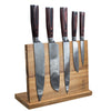 KNIFE SET DAMASCUS PRINT 5 PIECES + ACACIA HOLDER DOUBLE SIDED