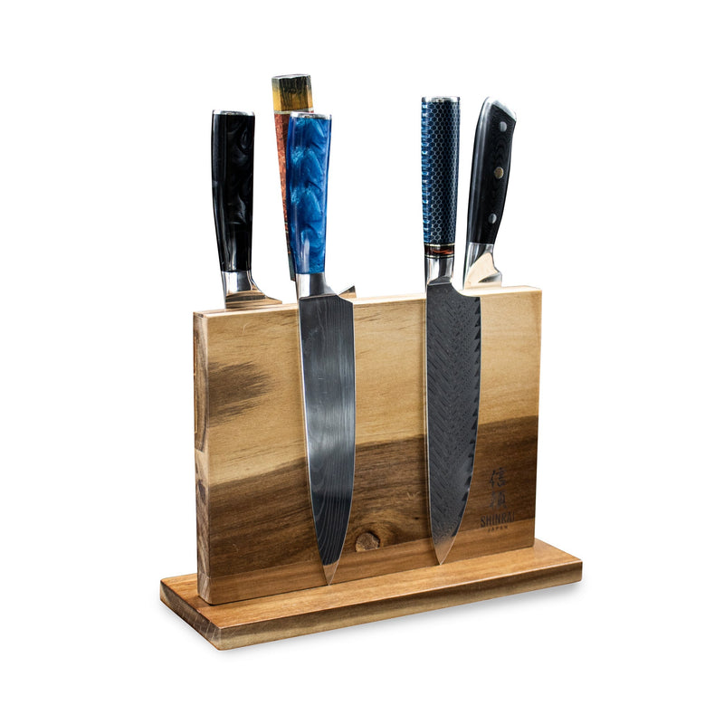 Magnetic Knife Block Double Sided, Acacia Wood