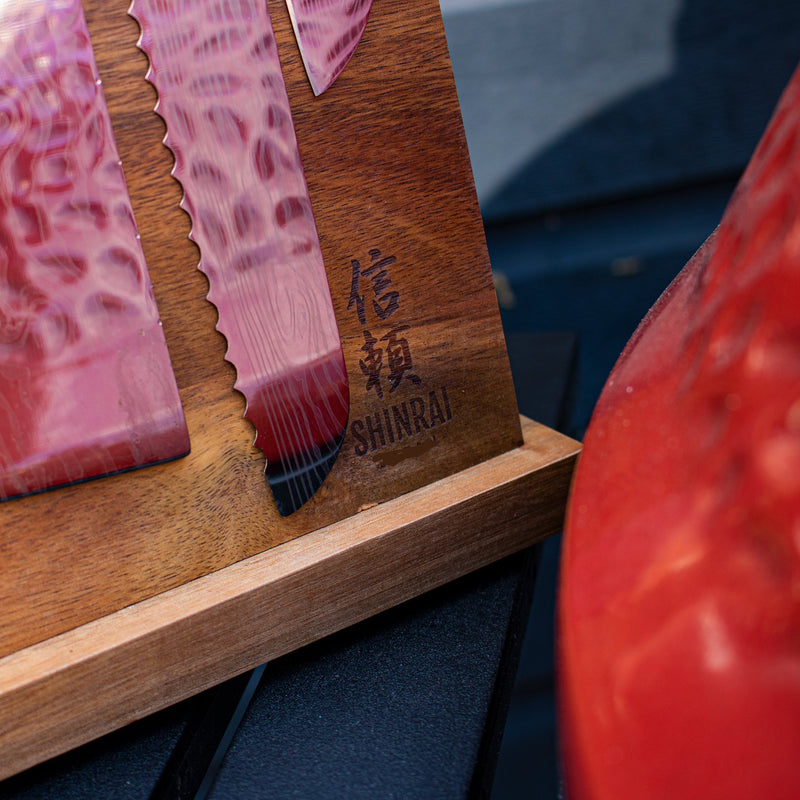 MAGNETIC KNIFE BLOCK SINGLE SIDED, ACACIA WOOD